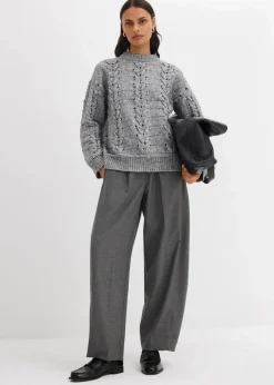 Damen bonprix Bekleidung·Umstandsmode|Strickmode|Grobstrick-Pullover mit Zopfmuster