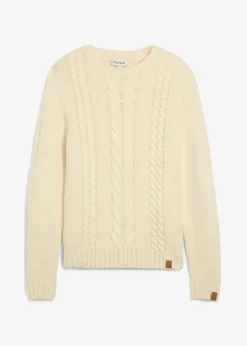 Hot Grobstrick-Pullover mit Zopfmuster Herren Pullover & Strickjacken|Große Größen