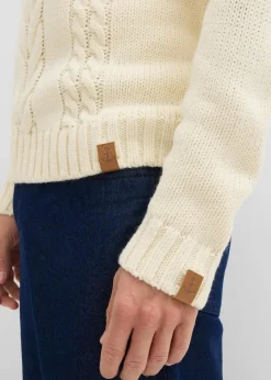 Hot Grobstrick-Pullover mit Zopfmuster Herren Pullover & Strickjacken|Große Größen
