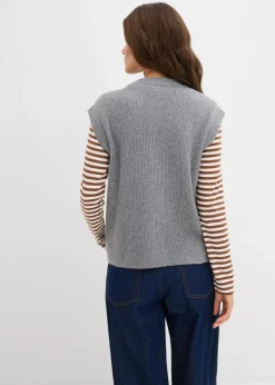 Damen bonprix Bekleidung·Röcke|Bekleidung·Jeans|Grobstrick-Pullunder