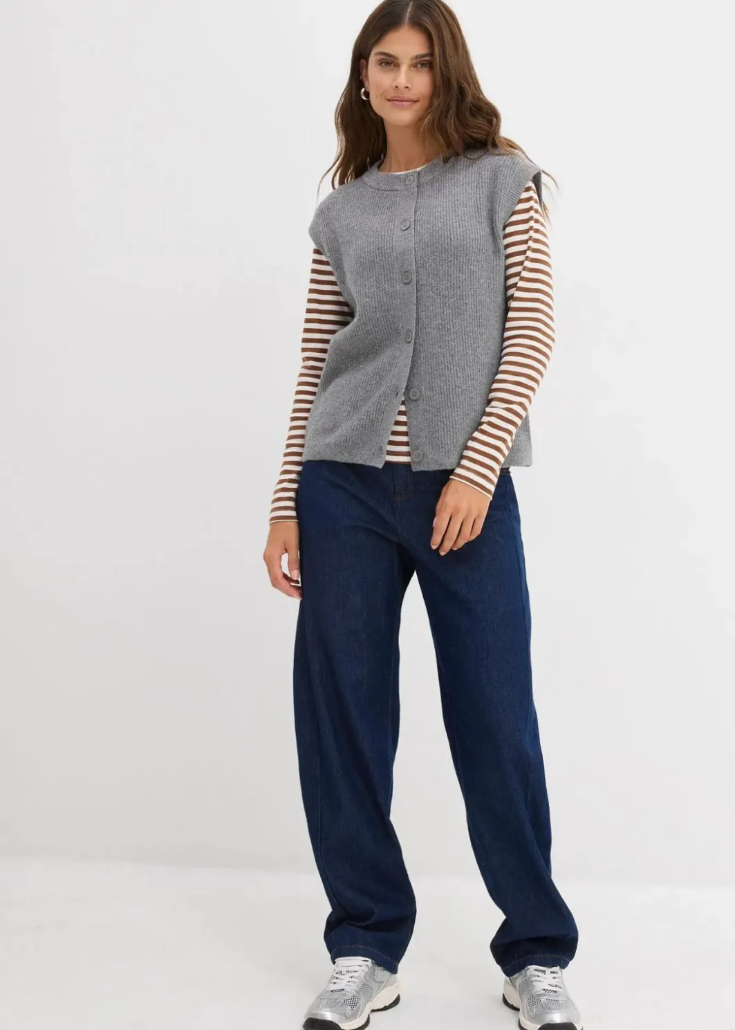 Damen bonprix Bekleidung·Röcke|Bekleidung·Jeans|Grobstrick-Pullunder