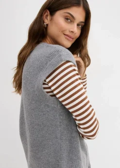 Damen bonprix Bekleidung·Röcke|Bekleidung·Jeans|Grobstrick-Pullunder