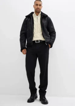 Herren bonprix Große Größen|Pullover & Strickjacken|Grobstrick-Troyer mit Zopfmuster aus weichem Baumwollmix