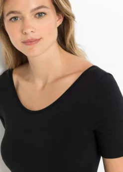 Hot Halbarm Body mit Baumwolle Damen Wäsche·Basics|Wäsche·Bodies