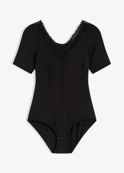 Best Halbarm-Body aus Modal mit Spitze Damen Bodies|Wäsche·Bodies