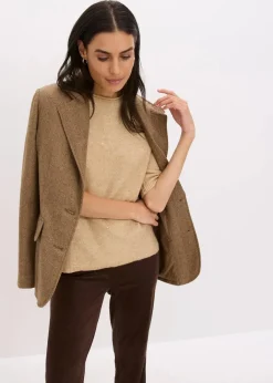 Hot Halbarmpullover mit Pailletten und Glanzgarn Damen Strickmode|Pullover & Strickjacken