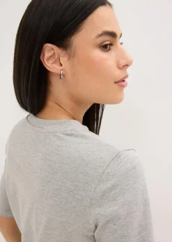 Sale Halbarmshirt mit Pailetten und Druck Damen Shirts & Tops