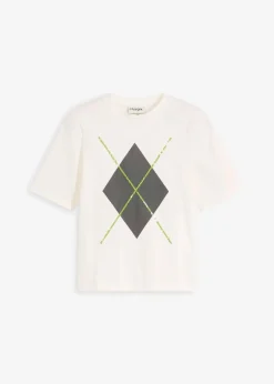 Online Halbarmshirt mit Pailetten und Druck Damen Shirts & Tops