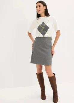 Online Halbarmshirt mit Pailetten und Druck Damen Shirts & Tops