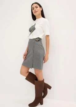 Online Halbarmshirt mit Pailetten und Druck Damen Shirts & Tops