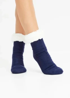 Outlet Haussocken mit Teddyfutter mit recyceltem Polyester (2er Pack) Damen Nachhaltigere Materialien|Socken & Strumpfhosen