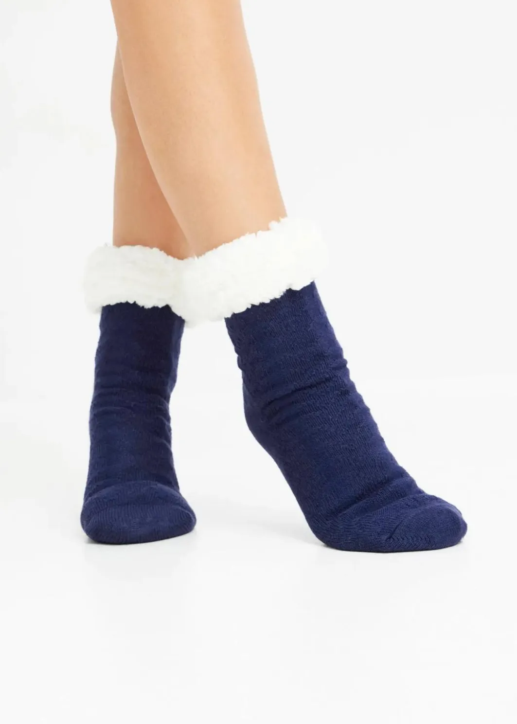 Outlet Haussocken mit Teddyfutter mit recyceltem Polyester (2er Pack) Damen Nachhaltigere Materialien|Socken & Strumpfhosen