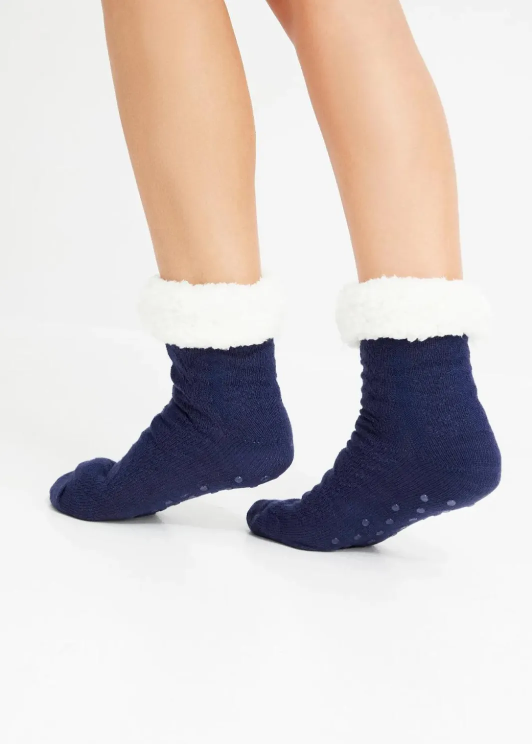 Outlet Haussocken mit Teddyfutter mit recyceltem Polyester (2er Pack) Damen Nachhaltigere Materialien|Socken & Strumpfhosen