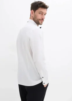 Herren bonprix Große Größen|Anzüge & Sakkos|Hemd und Fliege (2-tlg.Set) aus reiner Bio-Baumwolle, Regular Fit
