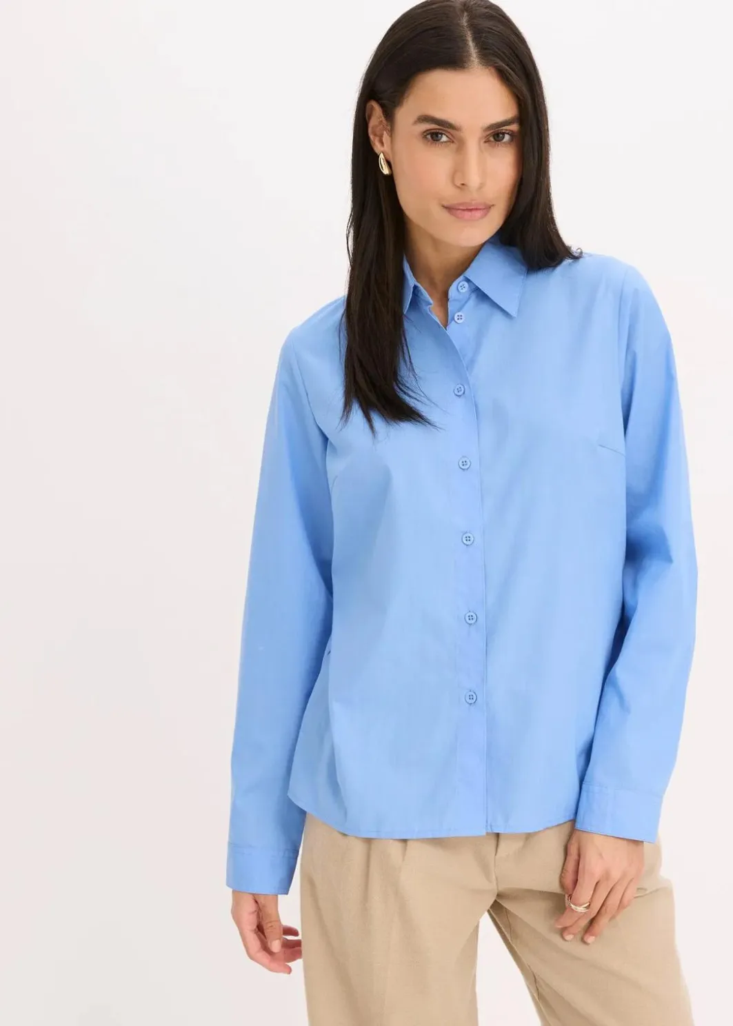 Damen bonprix Blusen & Tuniken|Bekleidung·Jacken & Mäntel|Hemdbluse
