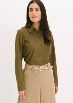 Damen bonprix Blusen & Tuniken|Bekleidung·Jacken & Mäntel|Hemdbluse