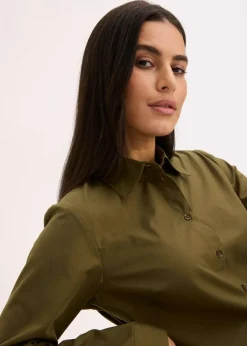 Damen bonprix Blusen & Tuniken|Bekleidung·Jacken & Mäntel|Hemdbluse