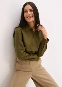 Damen bonprix Blusen & Tuniken|Bekleidung·Jacken & Mäntel|Hemdbluse