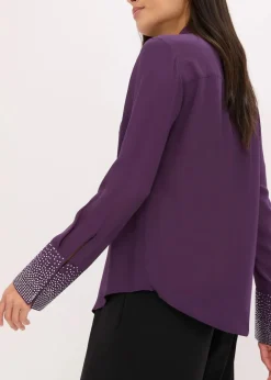 New Hemdbluse mit Glitzersteinchen Damen Bekleidung·Jacken & Mäntel|Blusen & Tuniken