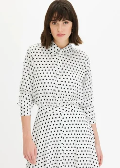 Damen bonprix Bekleidung·Jacken & Mäntel|Blusen & Tuniken|Hemdbluse aus feinem Satin