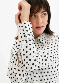 Damen bonprix Bekleidung·Jacken & Mäntel|Blusen & Tuniken|Hemdbluse aus feinem Satin