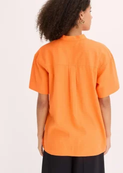 Damen bonprix Bekleidung·Jacken & Mäntel|Blusen & Tuniken|Hemdbluse aus feinem Viskose-Mix