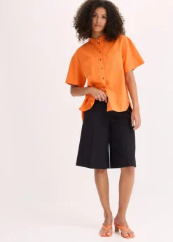 Damen bonprix Bekleidung·Jacken & Mäntel|Blusen & Tuniken|Hemdbluse aus feinem Viskose-Mix