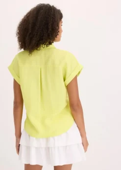 Damen bonprix Nachhaltigere Materialien|Blusen & Tuniken|Hemdbluse aus fließendem Lyocell-Mix