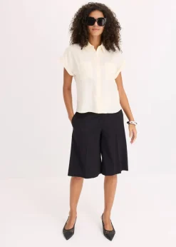 Hemdbluse aus fließendem Lyocell-Mix Damen Bekleidung·Jacken & Mäntel|Blusen & Tuniken
