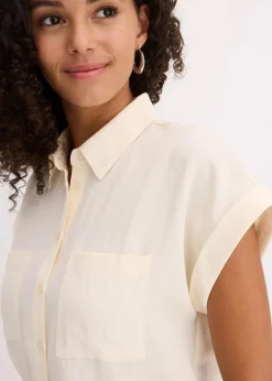 Hemdbluse aus fließendem Lyocell-Mix Damen Bekleidung·Jacken & Mäntel|Blusen & Tuniken