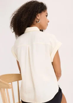 Hemdbluse aus fließendem Lyocell-Mix Damen Bekleidung·Jacken & Mäntel|Blusen & Tuniken