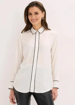 Hot Hemdbluse aus fließendem Satin Damen Blusen & Tuniken|Bekleidung·Jacken & Mäntel