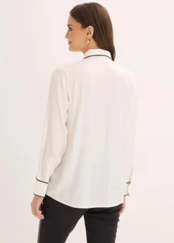 Hot Hemdbluse aus fließendem Satin Damen Blusen & Tuniken|Bekleidung·Jacken & Mäntel
