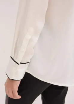 Hot Hemdbluse aus fließendem Satin Damen Blusen & Tuniken|Bekleidung·Jacken & Mäntel