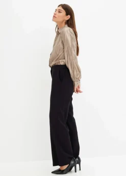 Damen bonprix Blusen & Tuniken|Bekleidung·Jacken & Mäntel|Hemdbluse aus glänzendem Satin