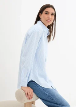 Damen bonprix Bekleidung·Jacken & Mäntel|Blusen & Tuniken|Hemdbluse aus reiner Baumwolle