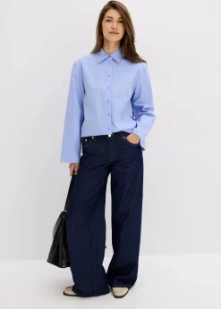 Damen bonprix Bekleidung·Jacken & Mäntel|Blusen & Tuniken|Hemdbluse aus reiner Baumwolle