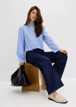 Damen bonprix Bekleidung·Jacken & Mäntel|Blusen & Tuniken|Hemdbluse aus reiner Baumwolle
