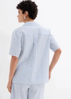 Damen bonprix Blusen & Tuniken|Zweiteiler & Sets|Hemdbluse aus reiner Baumwolle