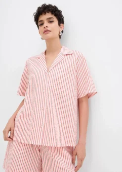 Damen bonprix Bekleidung·Jacken & Mäntel|Zweiteiler & Sets|Hemdbluse aus reiner Baumwolle