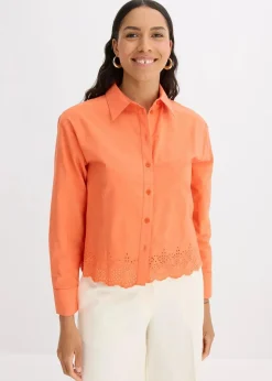 Damen bonprix Bekleidung·Jacken & Mäntel|Blusen & Tuniken|Hemdbluse aus reiner Baumwolle