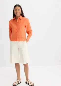 Damen bonprix Bekleidung·Jacken & Mäntel|Blusen & Tuniken|Hemdbluse aus reiner Baumwolle