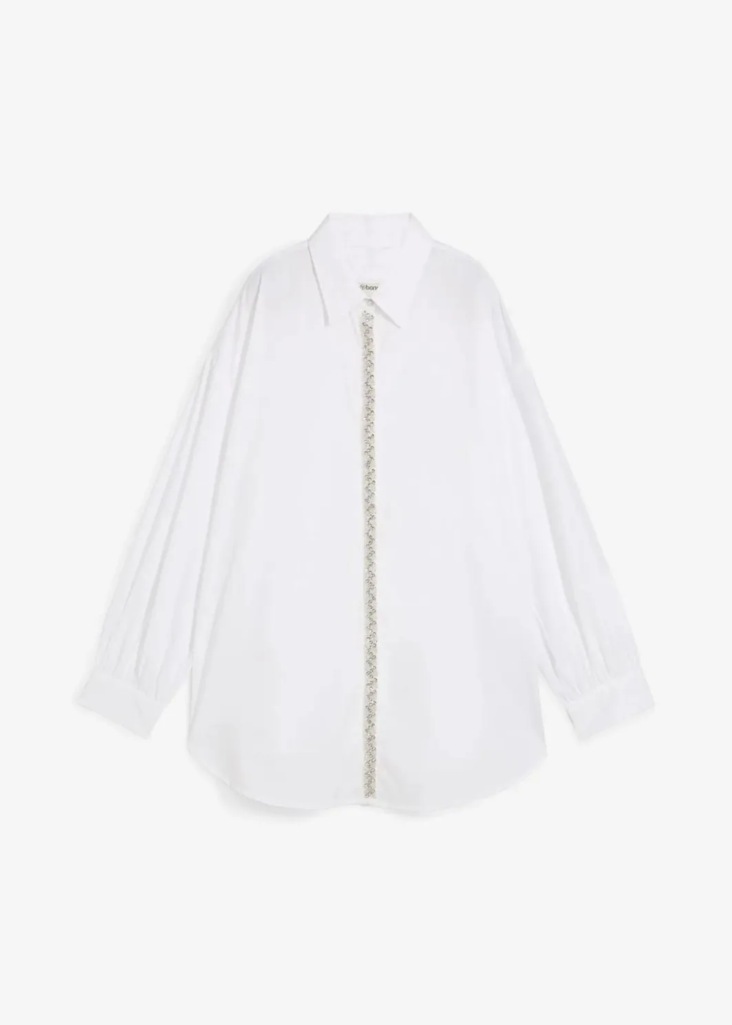 Discount Hemdbluse mit Strass-Applikation Damen Blusen & Tuniken