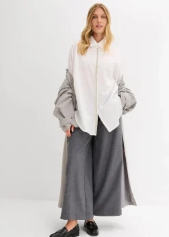 Discount Hemdbluse mit Strass-Applikation Damen Blusen & Tuniken