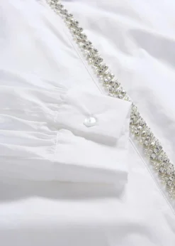 Discount Hemdbluse mit Strass-Applikation Damen Blusen & Tuniken