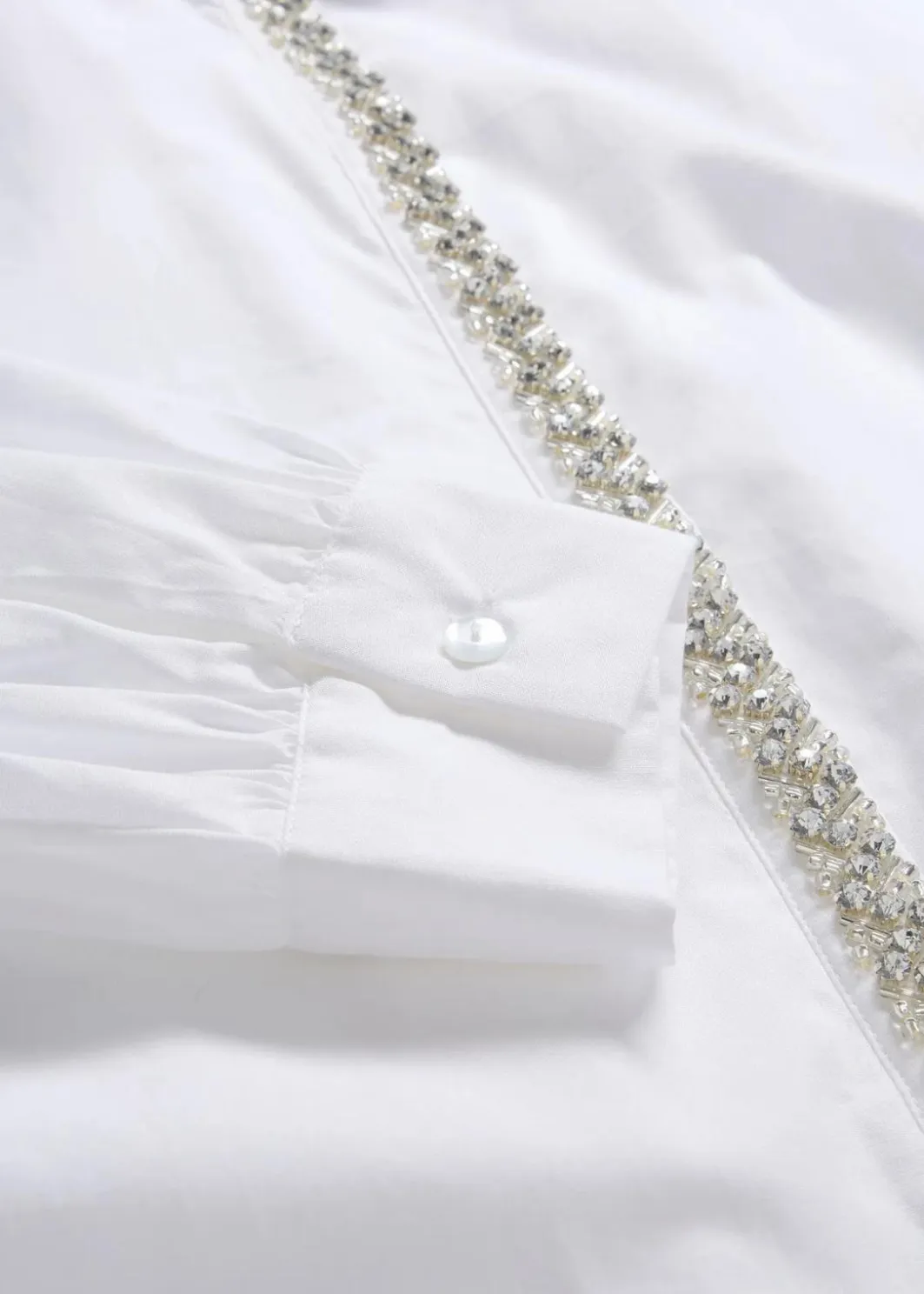 Discount Hemdbluse mit Strass-Applikation Damen Blusen & Tuniken