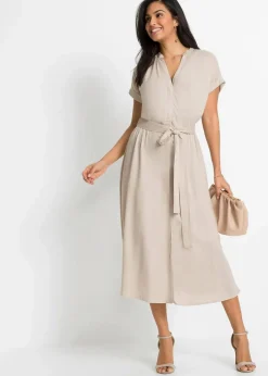 Damen bonprix Kleider|Bekleidung·Pullover & Strickjacken|Hemdblusenkleid