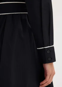 Hemdblusenkleid aus Baumwoll-Popeline mit bügelfreier Ausrüstung Damen Bekleidung·Pullover & Strickjacken|Kleider