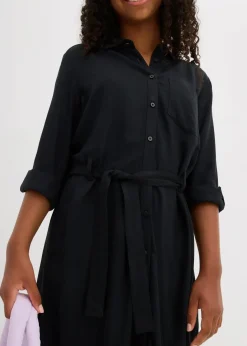 New Hemdblusenkleid aus fließender Viskose Kinder Mädchen 9-16 Jahre·Kleider & Jumpsuits