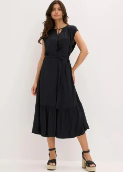 Clearance Hemdblusenkleid aus fließender Viscose Damen Bekleidung·Pullover & Strickjacken|Kleider